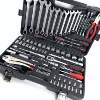 Juego de 100 Piezas de Llaves de Trinquete para Mecánico de Automóviles, Juego de Herramientas de Mano para Automóviles, Motocicletas y Hogar