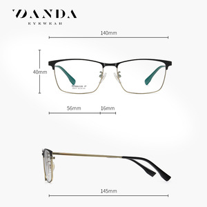 Danda Eyewear F51111 Montura Óptica Rectangular de Titanio para Hombre, Protección UV, Ligera - Product Image 5
