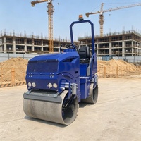 Rouleau compresseur vibrant à double tambour fiable de 2 tonnes et 1,5 tonne pour la construction routière, à vendre