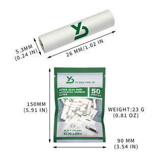 Filtres à <span class=keywords><strong>tabac</strong></span> en charbon actif de coque de coco naturel, logo personnalisable et emballage personnalisable 5.3/6/7/8mm - Product Image 2