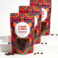 Sachet Doypack Personnalisé Mat pour Café Filtré avec Fermeture Éclair et Fenêtre, Qualité Alimentaire, Refermable, Vente en Gros Usine