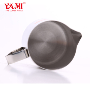 YAMI 600cc 350cc <span class=keywords><strong>Pichet</strong></span> à lait en acier inoxydable pour mousse de lait et latte art, récipient métallique avec échelle interne - Product Image 4
