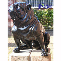 Statue de chien en Bronze moulé, taille de vie intérieure, murale, moderne, pin Bull Terrier, taille de bouledogue