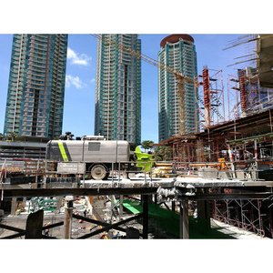 Équipement de bétonnage à économie d'énergie <span class=keywords><strong>77</strong></span> m³/h Pompe à béton sur remorque HBT60.16.110SG pour les industries de la construction - Product Image 2