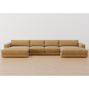 FERLY 2024 nuevos muebles de sala de estar conjunto de sofá sala de estar sofá Seccional de cuero genuino - Product Image 4