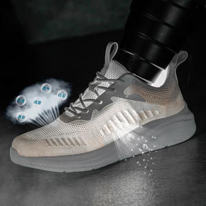 รองเท้ากีฬาผู้ชายแบบสวมสบาย ระบายอากาศได้ดี พื้นรองเท้า EVA คุณภาพสูง ดูดซับแรงกระแทก กันลื่น มีเชือกผูก  รับผลิตตามแบบ พร้อมสกรีนโลโก้ - Product Image 3