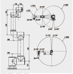 Robot collaboratif 6 axes FR, charge utile 30 kg, portée 1700 mm, entraînement servo-électrique, robot multi-applications pour palettisation et tâches de manutention - Product Image 3
