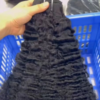 Extensions de cheveux humains bouclés afro crépus birmans, double trame, pleine longueur 40 pouces, cheveux indiens bruts bouclés birmans