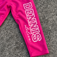 Survêtement personnalisé en strass pour homme, haute qualité, avec fermeture éclair, logo brodé, impression sérigraphique, ensemble pantalon de survêtement et sweat à capuche
