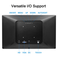 Moniteur tactile LCD TFT 15,6 pouces pour point de vente, directement de l'usine, compatible VESA et lecteur de carte magnétique en option pour les points de vente de détail