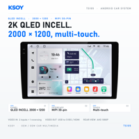 Radio Mobil Universal KSOY 9 Inch, Pemutar DVD Mobil Universal, Pemutar Android Mobil, Layar Android 9 Inch, Bluetooth, WiFi