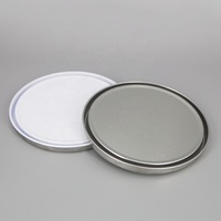 Seau à peinture rond en métal personnalisé de 1 gallon, vide, style pot à peinture, avec couvercles ouvrables, pour produits chimiques et peintures à l'huile