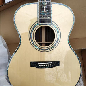 <span class=keywords><strong>Guitarra</strong></span> Acústica de Lujo de 40 Pulgadas con Incrustaciones Artesanales, <span class=keywords><strong>Guitarra</strong></span> Electroacústica, <span class=keywords><strong>Guitarra</strong></span> Hecha a Mano de Madera Sólida - Product Image 1