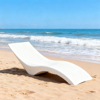 Chaise longue de piscine en fibre de verre FRP - Imperméable, résistante aux UV, design moderne, couleur/taille personnalisable, services de pliage/découpe pour