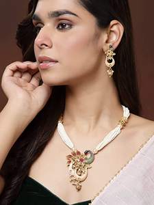 ชุดเครื่องประดับสีสดใสสวมใส่ได้นานหรูหราเคลือบทองสำหรับงานแต่งงานหรืองานหมั้นสำหรับสาวๆ - Product Image 6