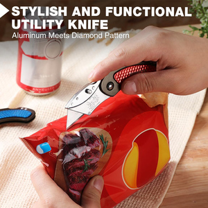 Mini Cortador Utilitário Portátil Faca de Bolso Ferramenta de Emergência para Sobrevivência ao Ar Livre Dobrável em Aço Inoxidável - Product Image 3