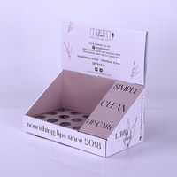 Support d'affichage en carton personnalisé pour comptoir, présentoir de comptoir en carton pour cosmétiques et parfums, boîte d'affichage de table en papier