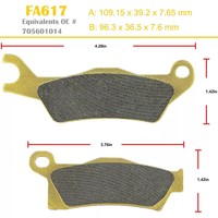 Plaquettes de frein en céramique avant arrière pour Can-Am Outlander 450/500/570/650/800R/850/1000