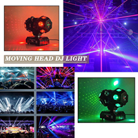 12 pièces 10W KTV DJ araignée LED tête mobile lumières RGBW Disco rouge vert lumière Laser 120W puissance