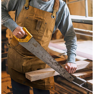 Toile cirée marron robuste, tablier personnalisé pour atelier, cuisson barbecue, gril, pour hommes - Product Image 6