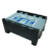 Caisse de palette pliable en plastique 1200x1000x810mm, caisse de palette pliable en plastique