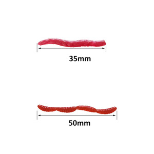 Señuelo de Pesca de Gusano de Tierra Suave de 35mm y 50mm para Carpa Crucian, Cebo de Fondo con Olor a Pescado, Paquete a Granel - Product Image 1