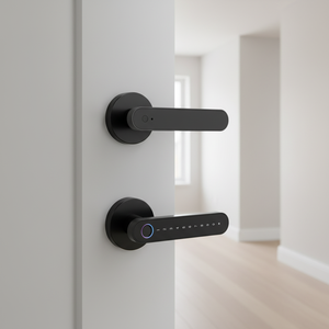 Serrure à poignée SZMYQ pour porte en bois, serrure à code en aluminium pour intérieur, serrure de porte intelligente électronique à reconnaissance d'empreintes digitales pour chambre à coucher - Product Image 4