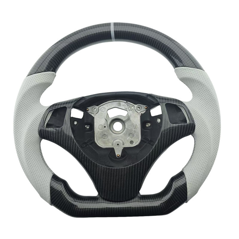 normal with paddles holes+Carbon Fibre+Leather+White Stripe