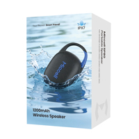Mini Altavoz Portátil Impermeable IPX7 con Gancho Deportivo y Cuerpo de TPE, Altavoz Inalámbrico para Exteriores para Senderismo, Camping y Viajes