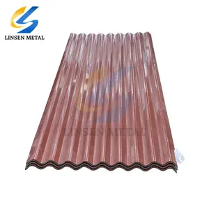 छत शीट लेपित नालीदार स्टील प्लेट पूर्वचित्रित नालीदार स्टील उच्च रैंक dx52d रंग अनुकूलित धातु छत की कीमतें