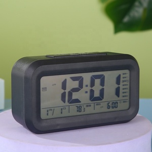 Màn hình LCD lớn báo động kỹ thuật số công nghệ cảm biến ánh sáng yếu mềm ánh sáng ban đêm dễ dàng để thiết lập và xem đồng hồ báo thức kỹ thuật số để nghiên cứu - Product Image 1