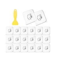 Lavinia – Lot de 20 crochets adhésifs doubles invisibles pour fixation murale, pour assiettes décoratives, cadres photo, chaussures et sacs