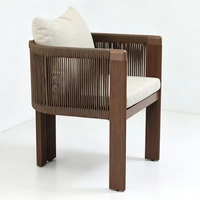 Ensemble de table et chaises de salle à manger d'extérieur en alliage d'aluminium, meubles modernes imperméables pour restaurant, hôtel, villa, patio, jardin
