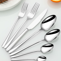 Wiederverwendbares Besteckset aus Edelstahl 304, tragbares Besteck mit individuellem Logo für Reisen, Zuhause, Outdoor-Essen und Gastronomie.