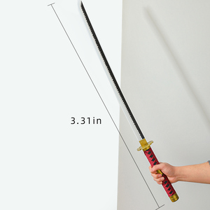 Modelo de arma de seguridad japonesa larga espadas <span class=keywords><strong>Cosplay</strong></span> una pieza Roronoa <span class=keywords><strong>Zoro</strong></span> Anime juguete Katana espadas con luz - Product Image 3
