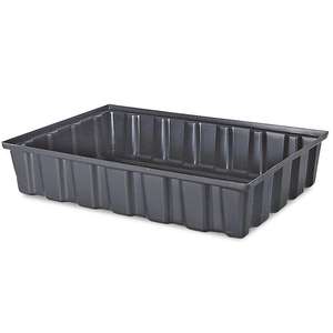 Bac de récupération de sécurité en plastique noir, LxlxH 1230x830x260 mm, capacité de charge 500 kg - Product Image 1