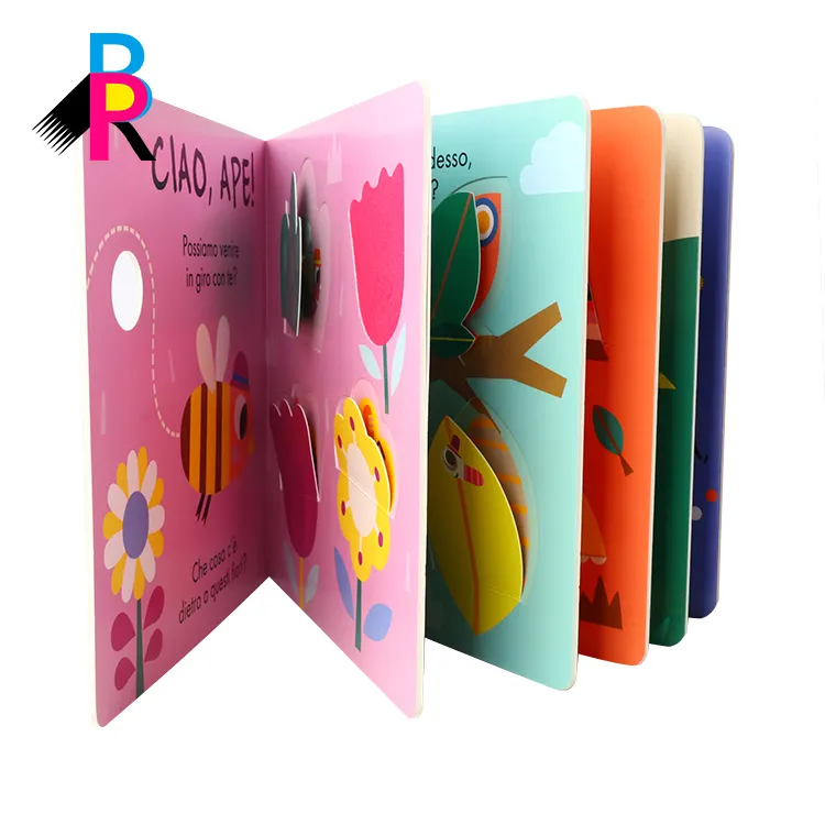 OEM customized color education children feel and touch story board book