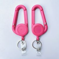 Porte-badge rétractable en plastique ABS avec logo personnalisé, style classique, porte-clés avec mousqueton pour extérieur