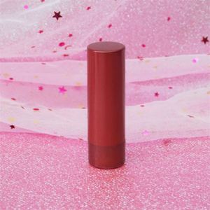 Tubo de lápiz labial de aluminio redondo vacío push up rojo brillante de diseño único - Product Image 4