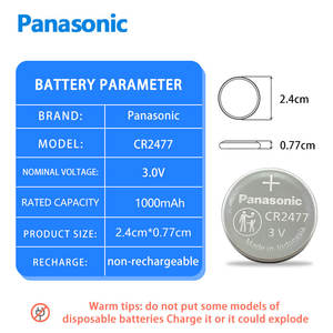 <span class=keywords><strong>Panasonic</strong></span> <span class=keywords><strong>CR2477</strong></span>/BN 3V pile bouton pour carte de positionnement personnel lampe bouddha batterie - Product Image 2