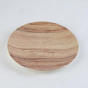 Plato de Servir de Melamina con Diseño de Madera, 7.5 Pulgadas, Redondo, Duradero, Diseño Moderno, Plato para Comida - Product Image 6