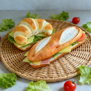 Cute Plastic Faux Food Sandwich Toast Bread French Baguette Croissant Cheese Slice Mozzarella Eco-Friendly Breakfast Lunch - Product Image 5