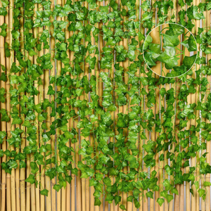 Guirnalda de Luces LED Solares IP65 para Jardín, Guirnalda de Hojas Verdes Artificiales de Cobre, Guirnalda Colgante para Interiores y Exteriores, Fiestas de Navidad - Product Image 6