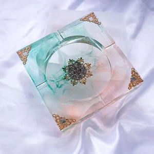 3 tailles différentes de cendrier carré en résine <span class=keywords><strong>s</strong></span>échée pour fleurs décoratives DIY Moule de <span class=keywords><strong>base</strong></span> pour pot de fleurs Moules en résine époxy pour bijoux - Product Image 4