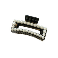 Mode coréenne élégante style simple accessoire de cheveux blanc perle carré griffe de cheveux en plastique pour femmes fille