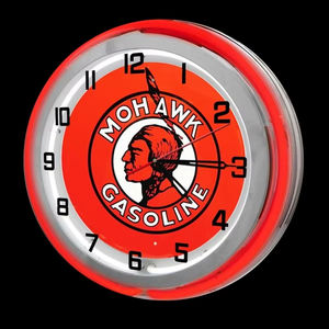 卸売ラウンド形状ネオンウォールクロックシングルまたはダブルリング石英Ledネオンウォールクロックリビングルーム用工場使用価格 - Product Image 2