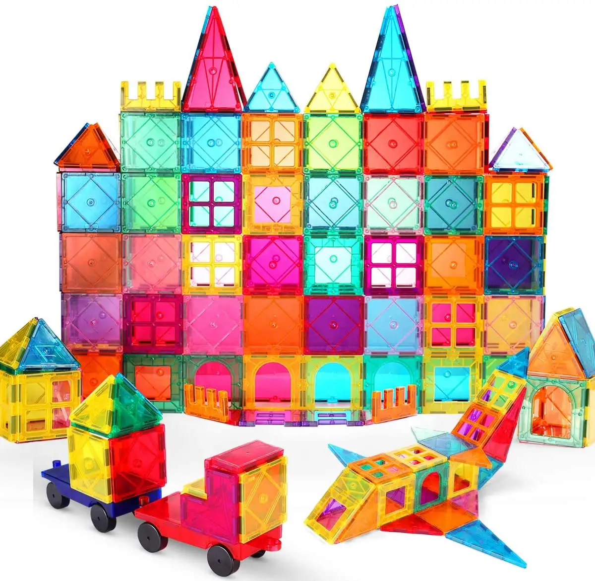 Qualidade garantida alimentício brinquedos de plástico 120 peças, tijolo magnético, conjunto de azulejos