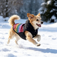 Gilet pour chien en coton écologique durable, manteau d'hiver à capuche de couleur unie de luxe pour grands chiens, vente en gros par le fabricant