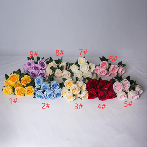 Venta al por mayor 7-Head Artificial Austin <span class=keywords><strong>Rose</strong></span> Flower Real Touch Rosas hechas a mano para la boda Home Party Decor para el <span class=keywords><strong>d</strong></span>ía de la madre - Product Image 6