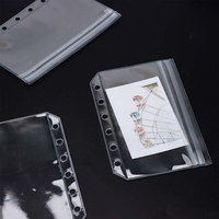 Pochettes de Classeur A5 A6 A7 Transparentes en PVC, Étuis Zippés Double Poches, Enveloppes Budgétaires sans Tête de Fermeture Éclair, Enveloppes pour Argent Liquide